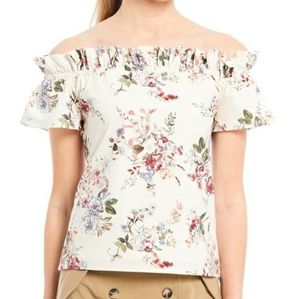 XS Antonio Melani Lynn Floral Off Shoulder Top